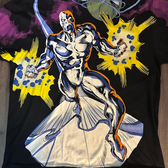 Bootleg All Over Print Tee ‘Silver Surfer’ XXL - Picture 2 of 5